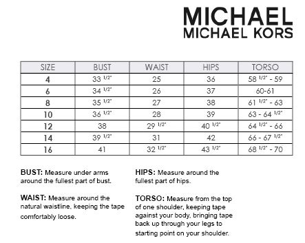 michael kors swimwear size chart|Women’s Clothing.